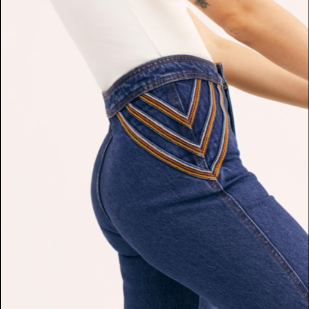 Free People Over The Rainbow Flared Jean